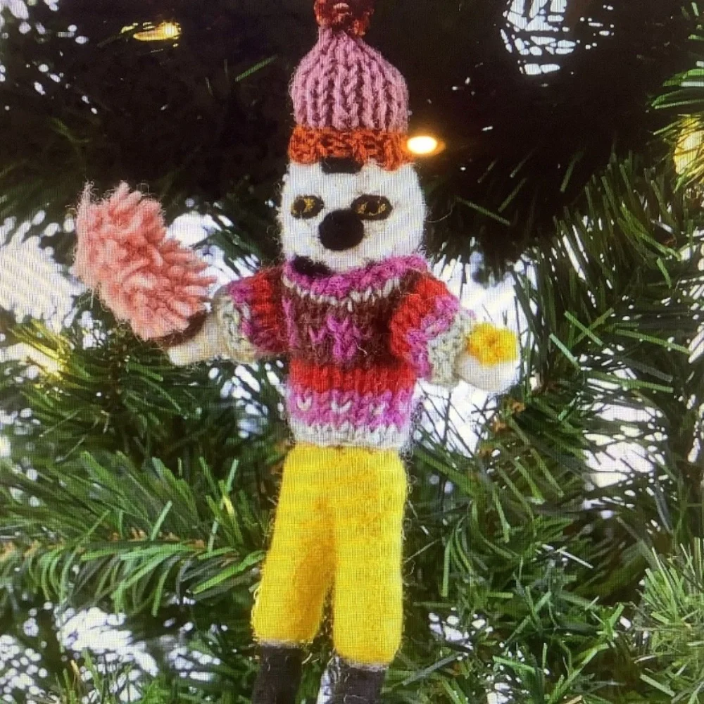 West Elm Felt Dapper Owl Ornament NWT